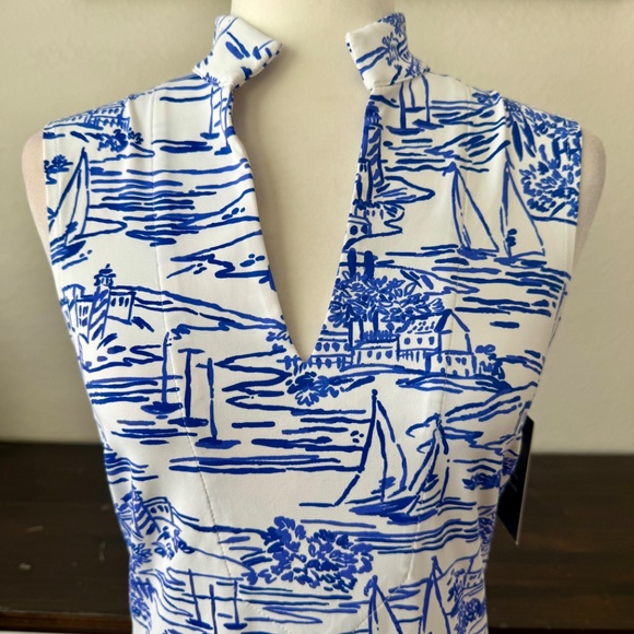 NWT Mahi Gold Schooner Dress Set Sail Sailor Blue Women's Size XS 1 - Picture 2 of 9